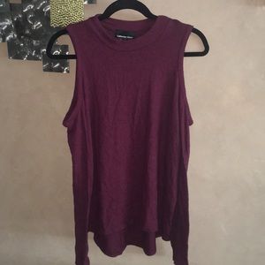 Cold shoulder sweater